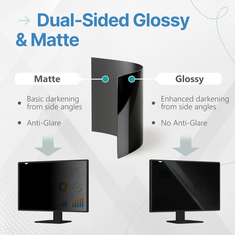 VINTEZ 21.5 Inch 16:9 Privacy Screen for Computer Monitor and Laptop - Anti Glare Protector Film Blue Light Filter Eye Protection - Computer Screen Privacy Shield, [1 Pack] - Image 5